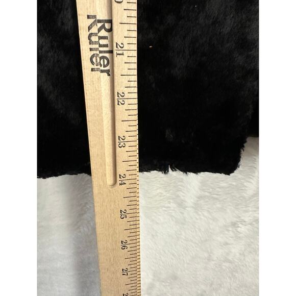 LRL Ralph Lauren Black Vest Reversible L Faux Fur Quilted - Picture 9 of 9